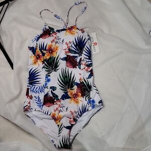 Nwt Multicolor Floral One Piece Swimsuit Size M